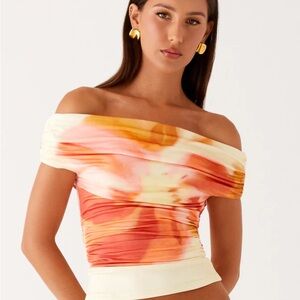 Peppermayo Moka Off-Shoulder Top